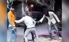 dancing man stabbed himself on holi indore madhya pradesh