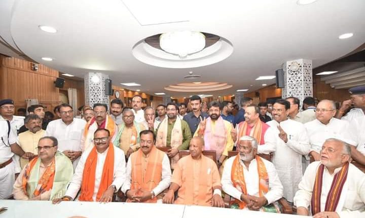 मुख्यमंत्री योगी आदित्यनाथ, प्रदेश अध्यक्ष स्वतंत्र देव सिंह, उपमुख्यमंत्री केशव प्रसाद मौर्य व बृजेश पाठक, भाजपा, विधान परिषद चुनाव, Chief Minister Yogi Adityanath, State President Swatantra Dev Singh, Deputy Chief Ministers Keshav Prasad Maurya and Brijesh Pathak, BJP, Legislative Council elections