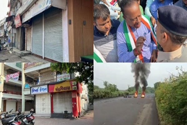 congress bandh, bandh, congress bandh has mixed effect in gujarat, many party workers detained, hindi news, news in hindi, breaking news in hindi, real time news, ahmedabad news, ahmedabad news in hindi, real time ahmedabad city news, real time news