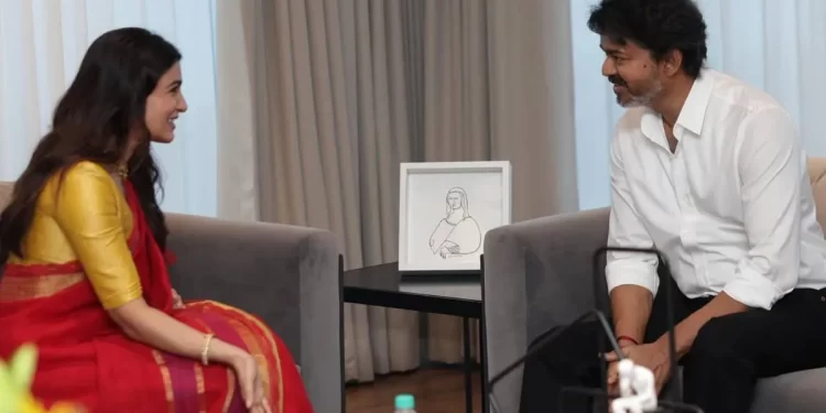 CM विजय से मिलीं सामंथा रुथ प्रभु: तस्वीरें शेयर कर लिखा भावुक संदेश, बोलीं- ‘मुझे पहले से पता था, आप किसी बड़ी जिम्मेदारी के लिए बने हैं’